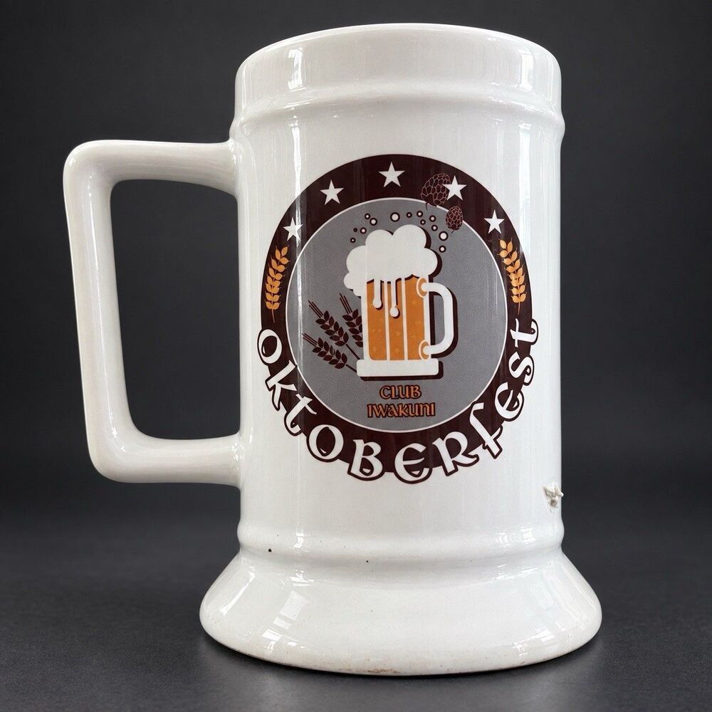 Oktoberfest Club Iwakuni Japan Ceramic Beer Stein Rare Mug Made in Thailand
